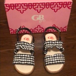 Black and white GB girls sandals size 11